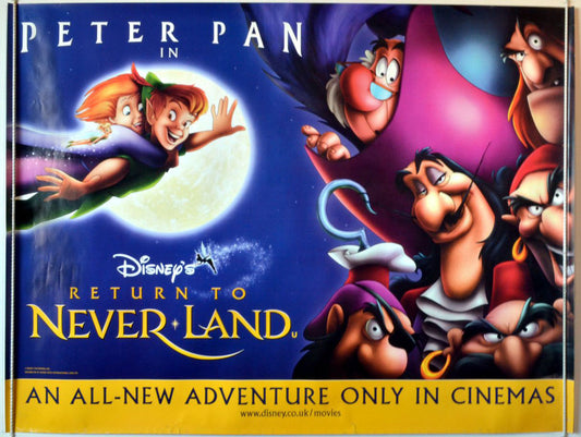 Return To Neverland   Original British Quad Poster - Movie Poster