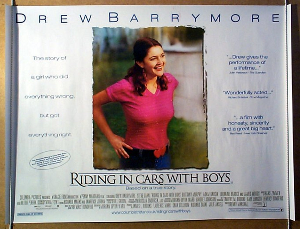 Riding In Cars With Boys  Original Quad Movie Poster  