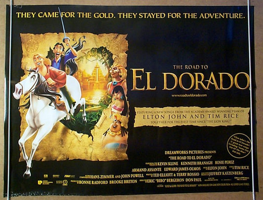 The Road To Eldorado  Original Quad Movie Poster  