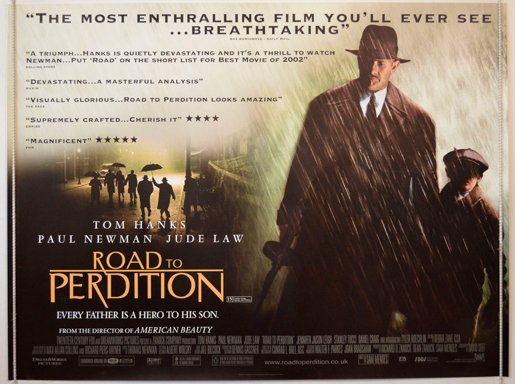 Road To Perdition Original British Quad Poster - Movie Poster