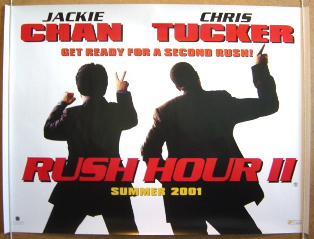 Rush Hour 2  (Teaser)  Original Quad Movie Poster  