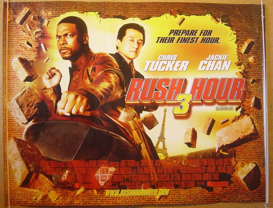 Rush Hour 3  Original Quad Movie Poster  