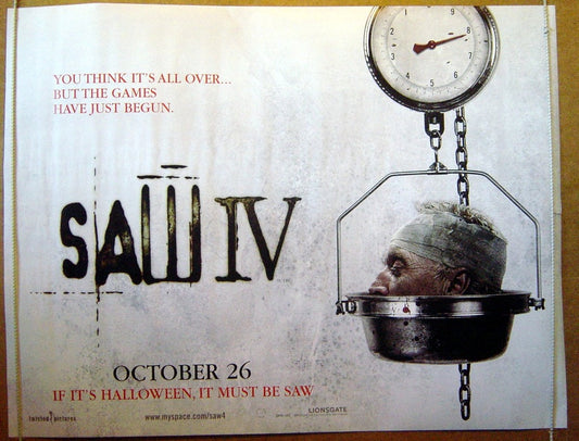 Saw IV  (Teaser)  Original Quad Movie Poster  