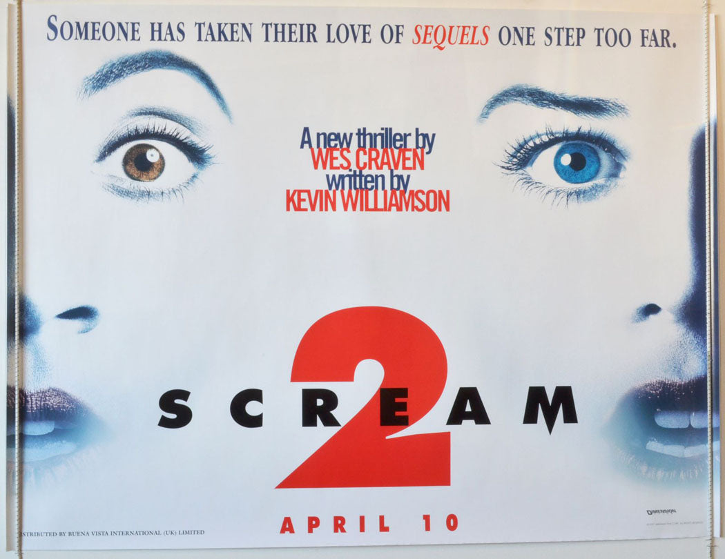 Scream 2  (Teaser Version)  Original British Quad Poster - Movie Poster 