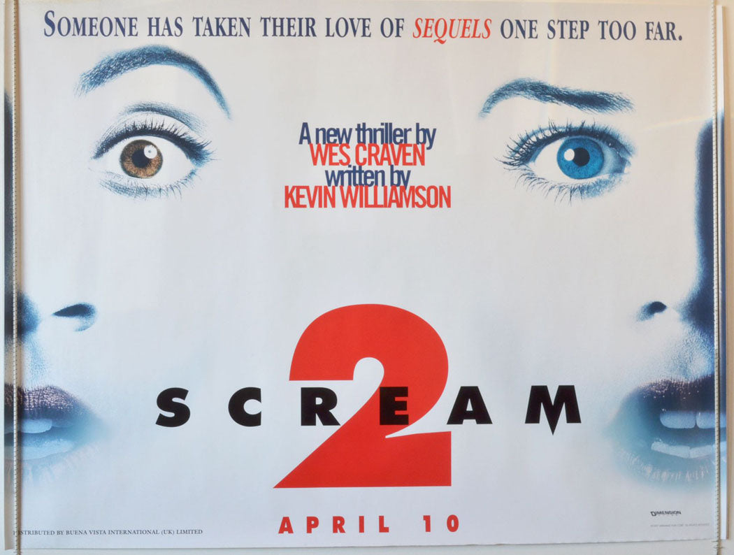 Scream 2  (Teaser Version)  Original British Quad Poster - Movie Poster 