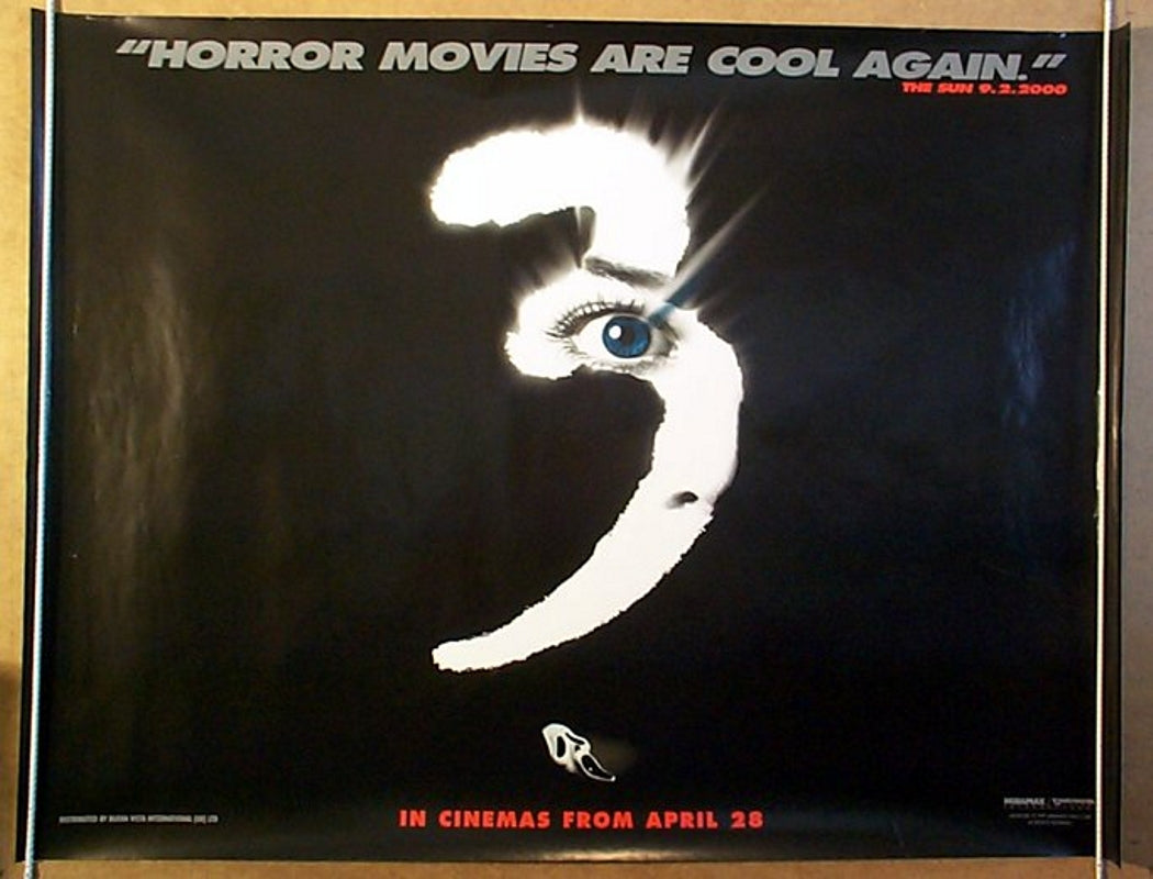 Scream 3  (Teaser)  Original Quad Movie Poster  