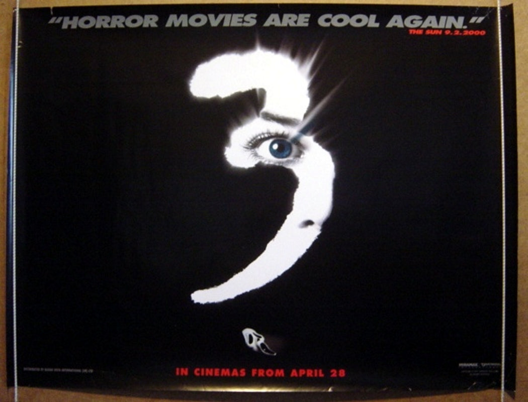 Scream 3  (Teaser)  Original Quad Movie Poster  