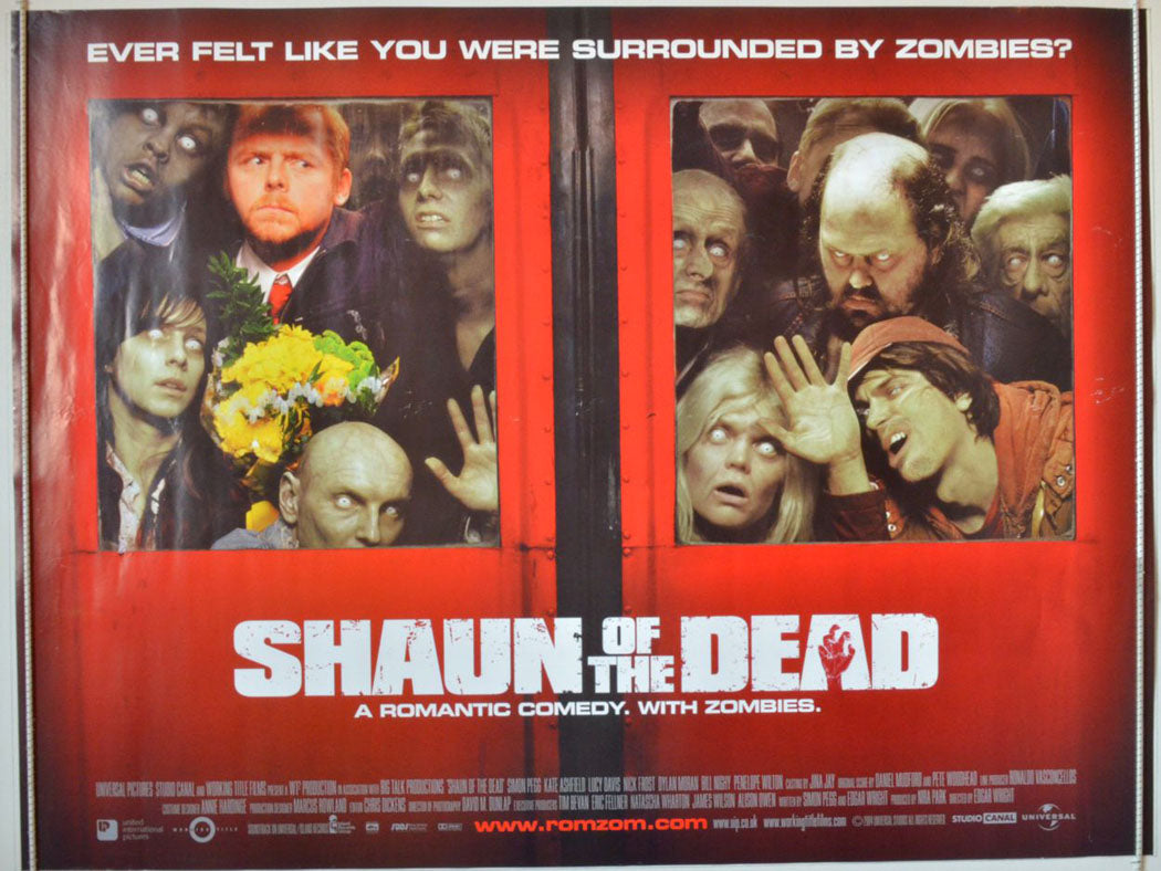 Shaun Of The Dead  Original Quad Movie Poster  