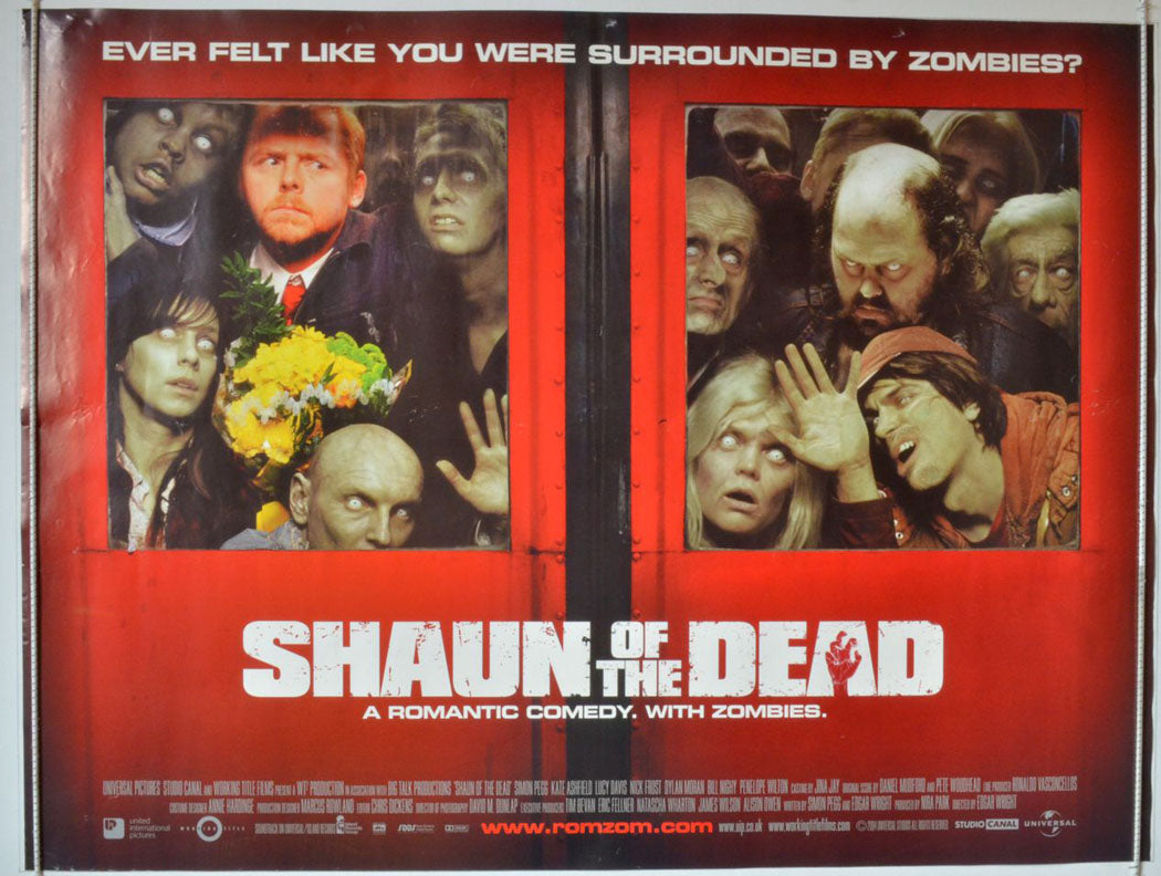 Shaun Of The Dead  Original Quad Movie Poster  