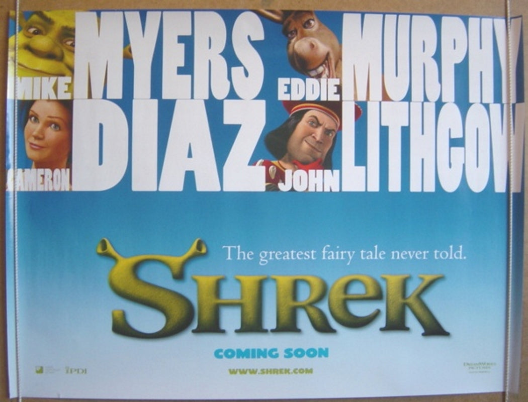 Shrek  (Teaser)  Original Quad Movie Poster  