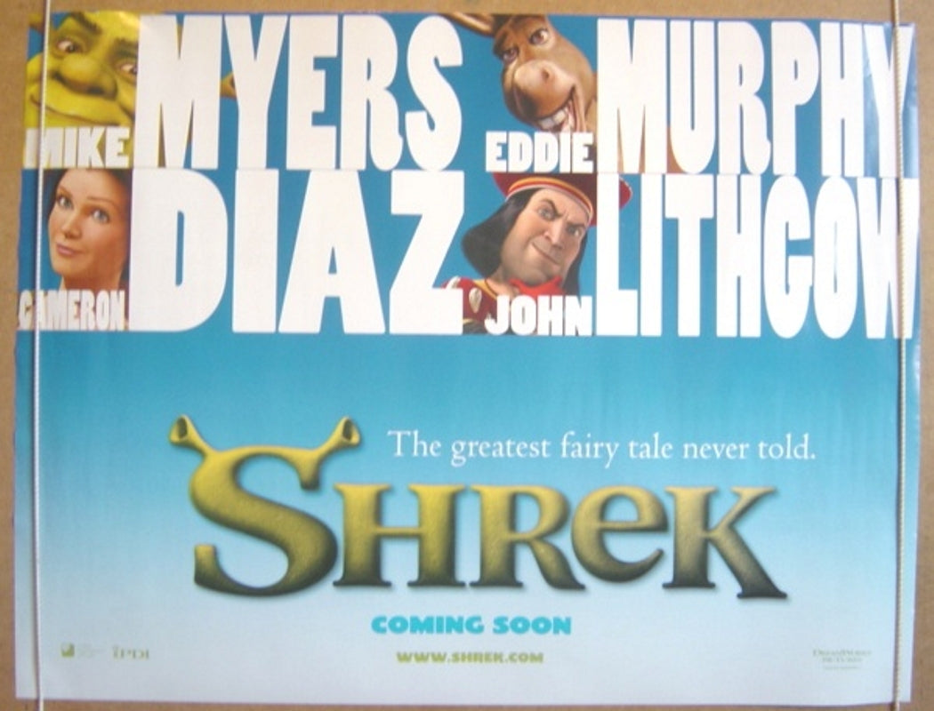 Shrek  (Teaser)  Original Quad Movie Poster  