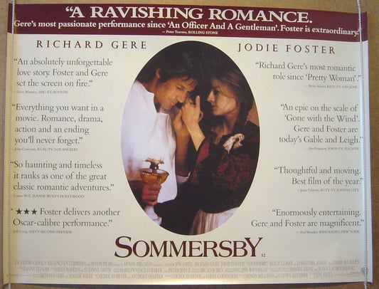 Sommersby  Original Quad Movie Poster  