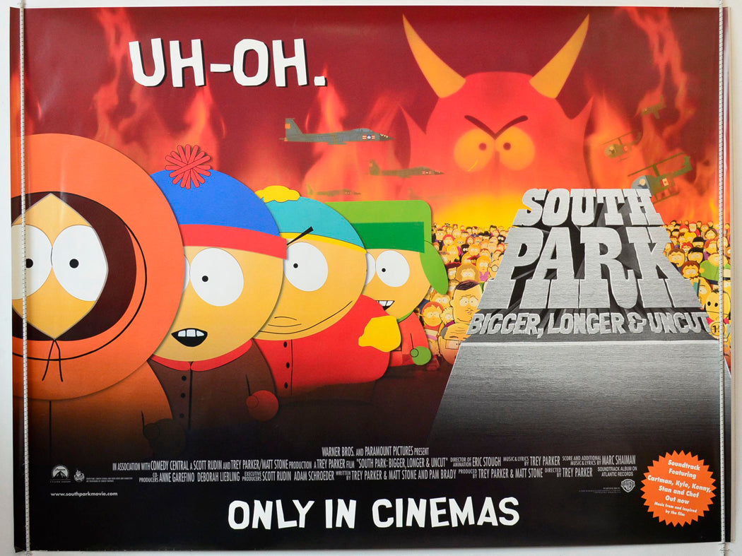 South Park : Bigger, Longer And Uncut Original British Quad Poster - Movie Poster