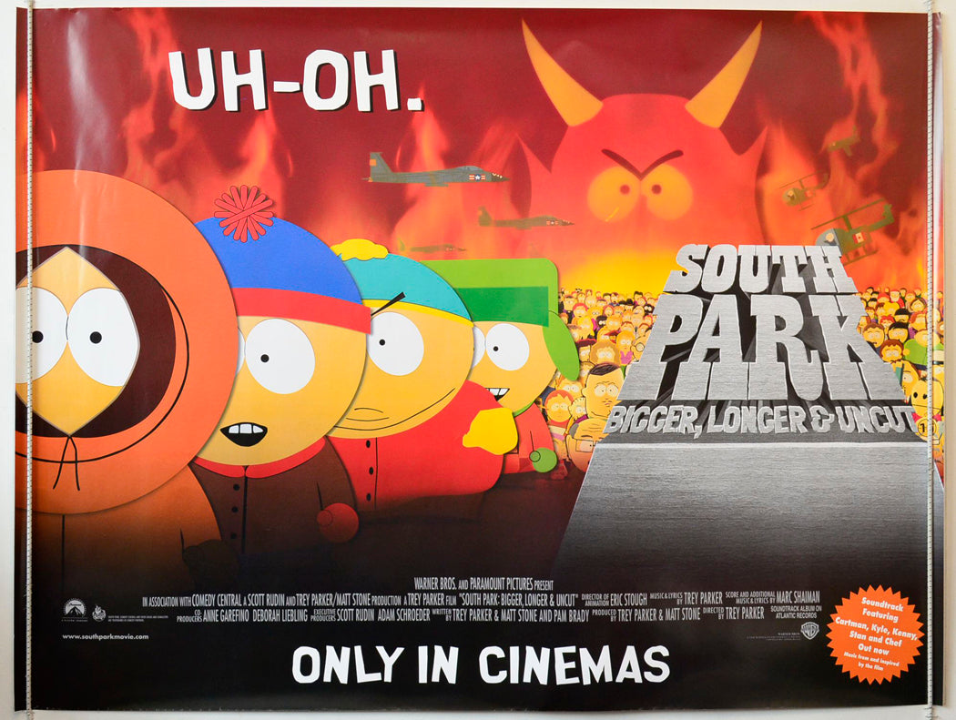 South Park : Bigger, Longer And Uncut Original British Quad Poster - Movie Poster