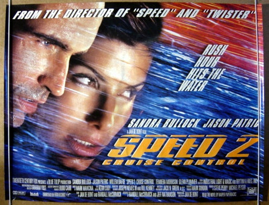 Speed 2 : Cruise Control  Original Quad Movie Poster  