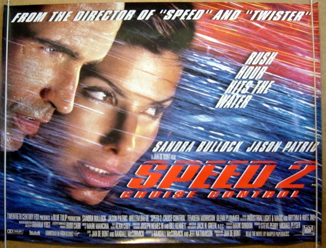 Speed 2 : Cruise Control  Original Quad Movie Poster  