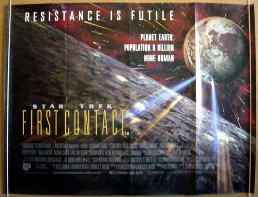 Star Trek : First Contact  Original Quad Movie Poster  