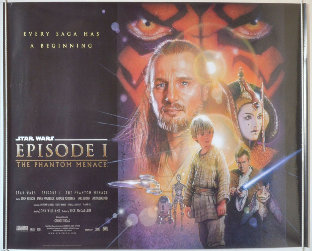 Star Wars : Episode 1 - The Phantom Menace Original British Quad Poster - Movie Poster