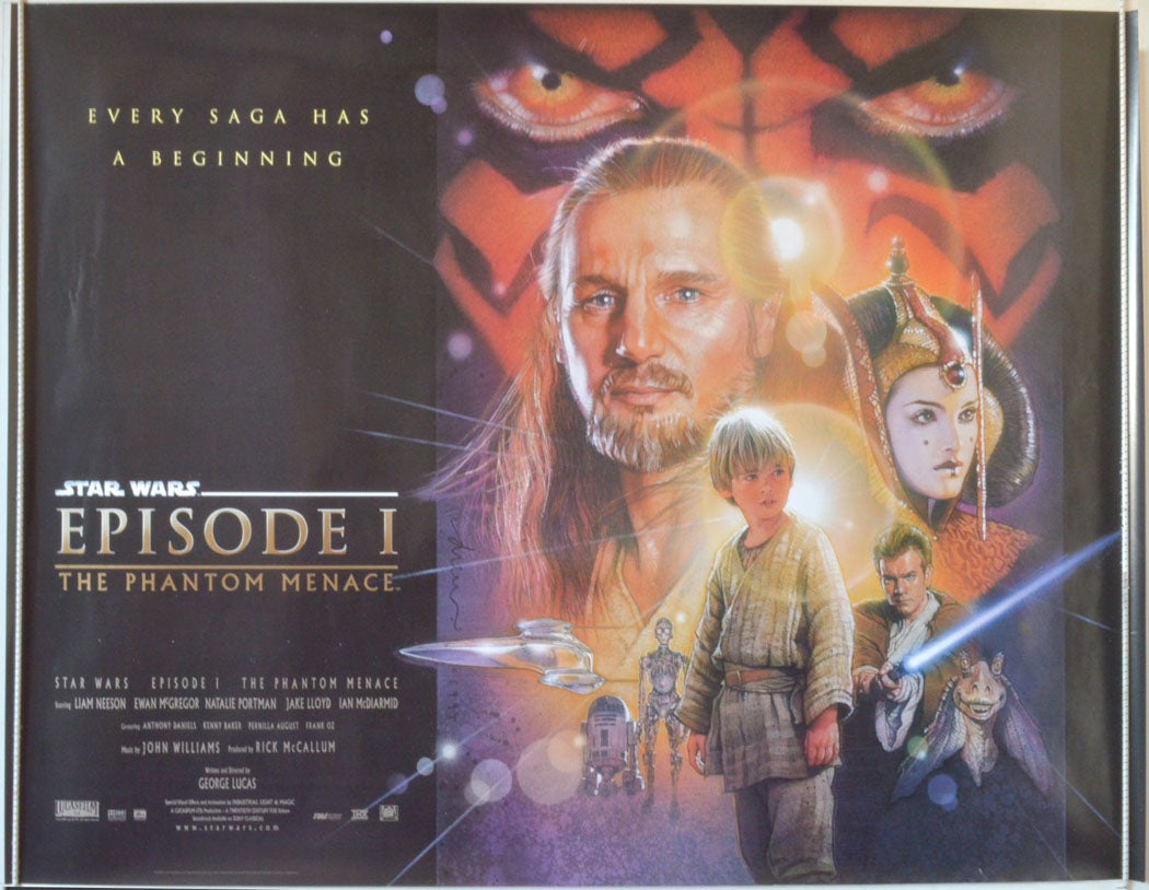 Star Wars : Episode 1 - The Phantom Menace   Original British Quad Poster - Movie Poster 