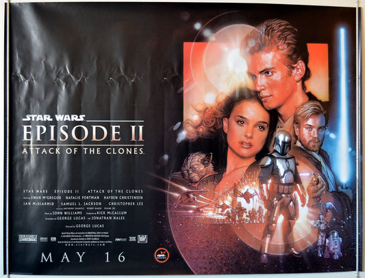 Star Wars : Episode II : Attack Of The Clones  Original Quad Movie Poster  