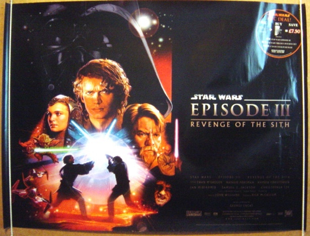 Star Wars : Episode 3 - Revenge Of The Sith  Original Quad Movie Poster  