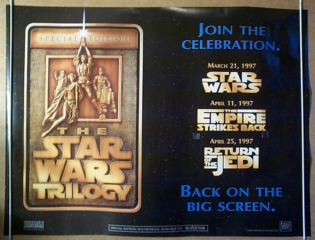 Star Wars : Trilogy  (Special Edition)  Original Quad Movie Poster  