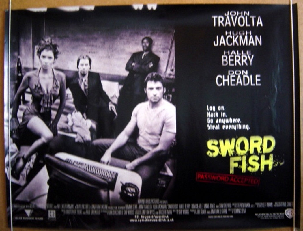 Swordfish  Original Quad Movie Poster  