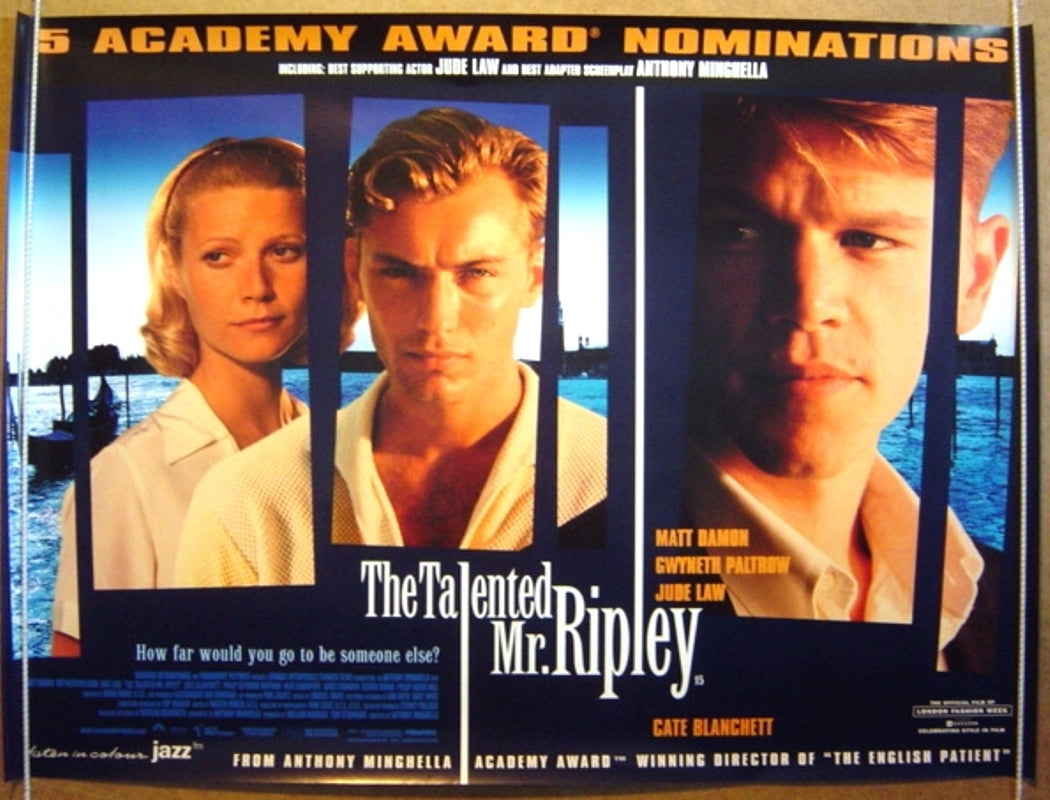 The Talented Mr Ripley  Original Quad Movie Poster  