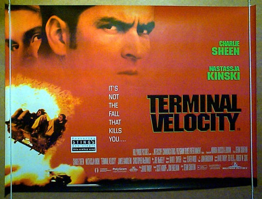 Terminal Velocity  Original Quad Movie Poster  