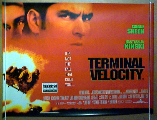 Terminal Velocity  Original Quad Movie Poster  