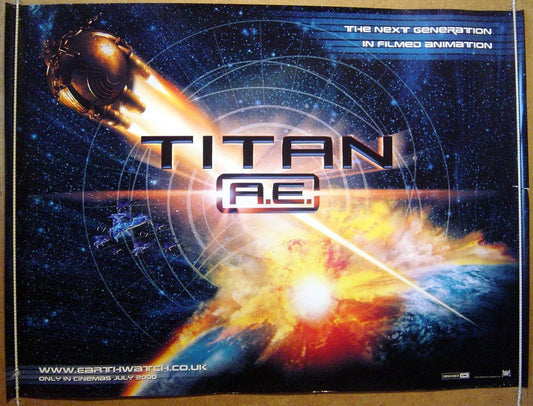 Titan A.E  Original Quad Movie Poster  