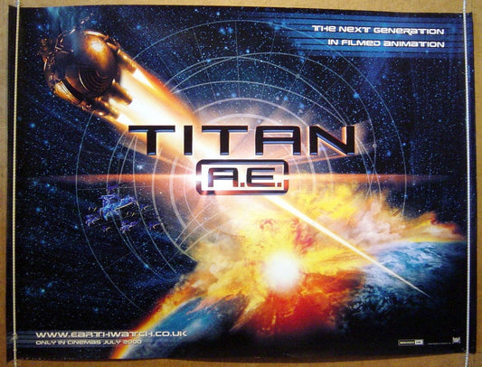 Titan A.E  Original Quad Movie Poster  