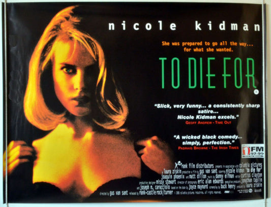 To Die For   Original British Quad Poster - Movie Poster