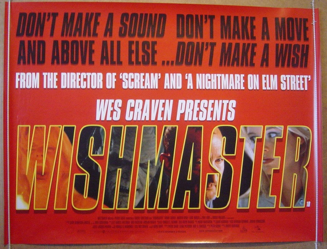 Wishmaster  Original Quad Movie Poster  