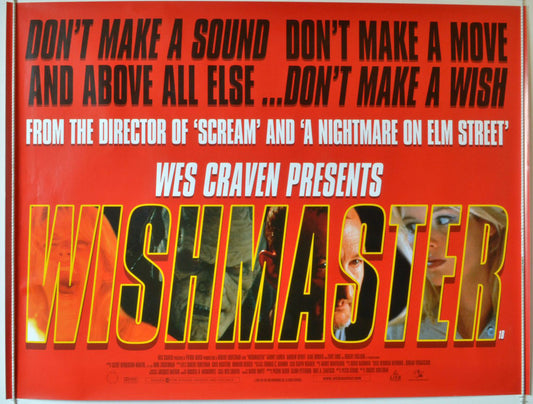 Wishmaster   Original British Quad Poster - Movie Poster