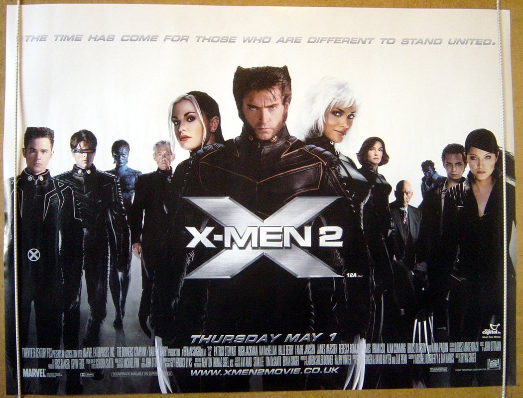 X-Men 2  Original Quad Movie Poster  