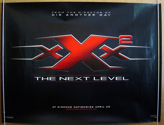 XXX 2 : The Next Level  (Teaser)  Original Quad Movie Poster  