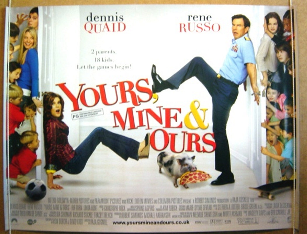 Yours Mine And Ours  Original Quad Movie Poster  