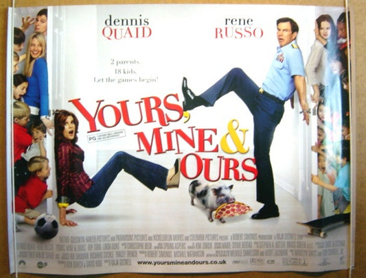 Yours Mine And Ours  Original Quad Movie Poster  