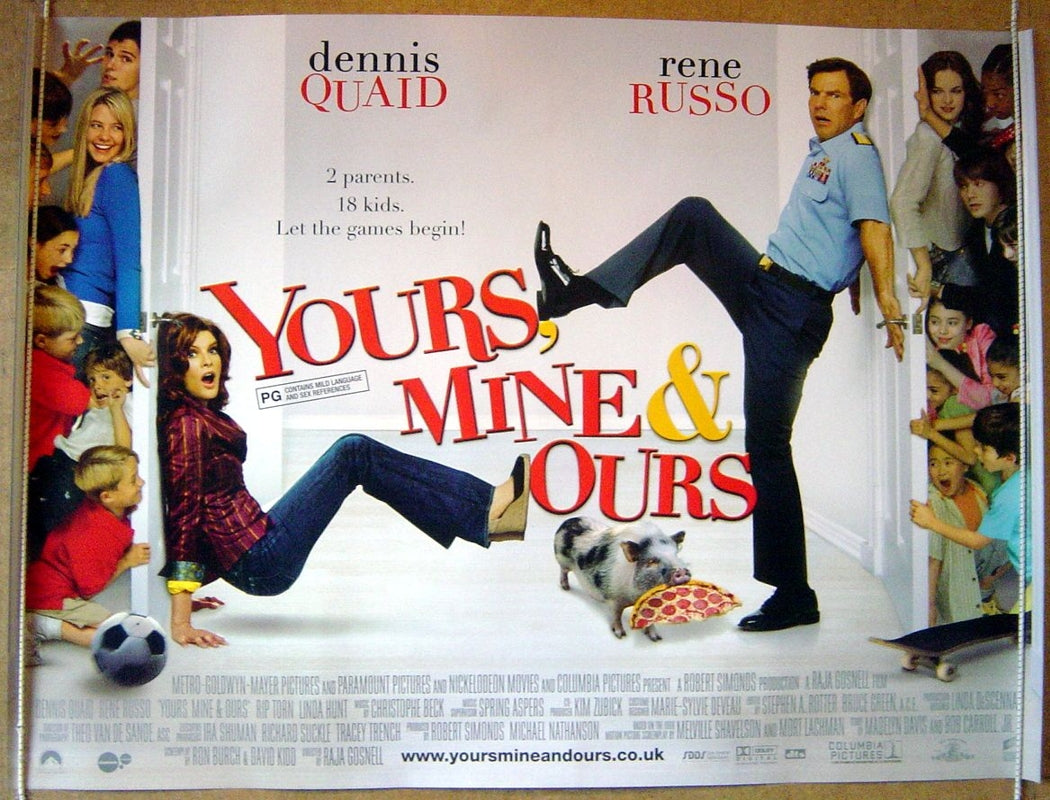 Yours Mine And Ours  Original Quad Movie Poster  