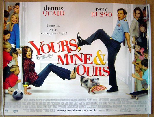 Yours Mine And Ours  Original Quad Movie Poster  