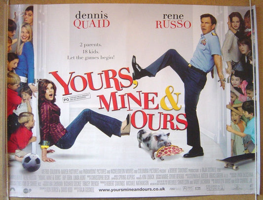 Yours Mine And Ours  Original Quad Movie Poster  