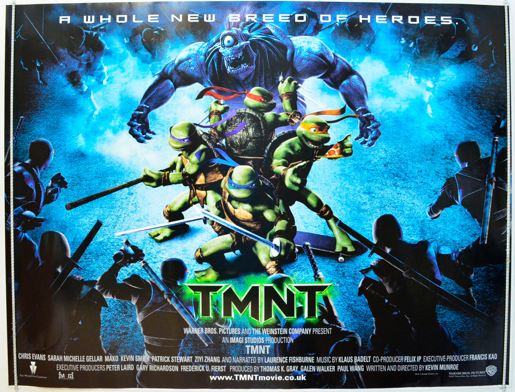 TMNT  (Teenage Mutant Ninja Turtles)   Original British Quad Poster - Film Poster - Movie Poster 