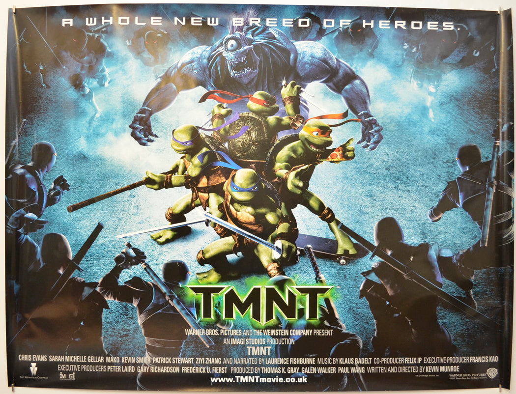 TMNT  (Teenage Mutant Ninja Turtles) Original Quad Poster - Film Poster - Movie Poster  