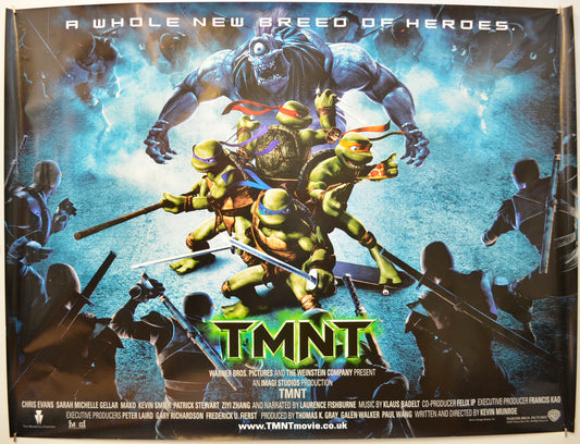 TMNT  (Teenage Mutant Ninja Turtles) Original Quad Poster - Film Poster - Movie Poster  