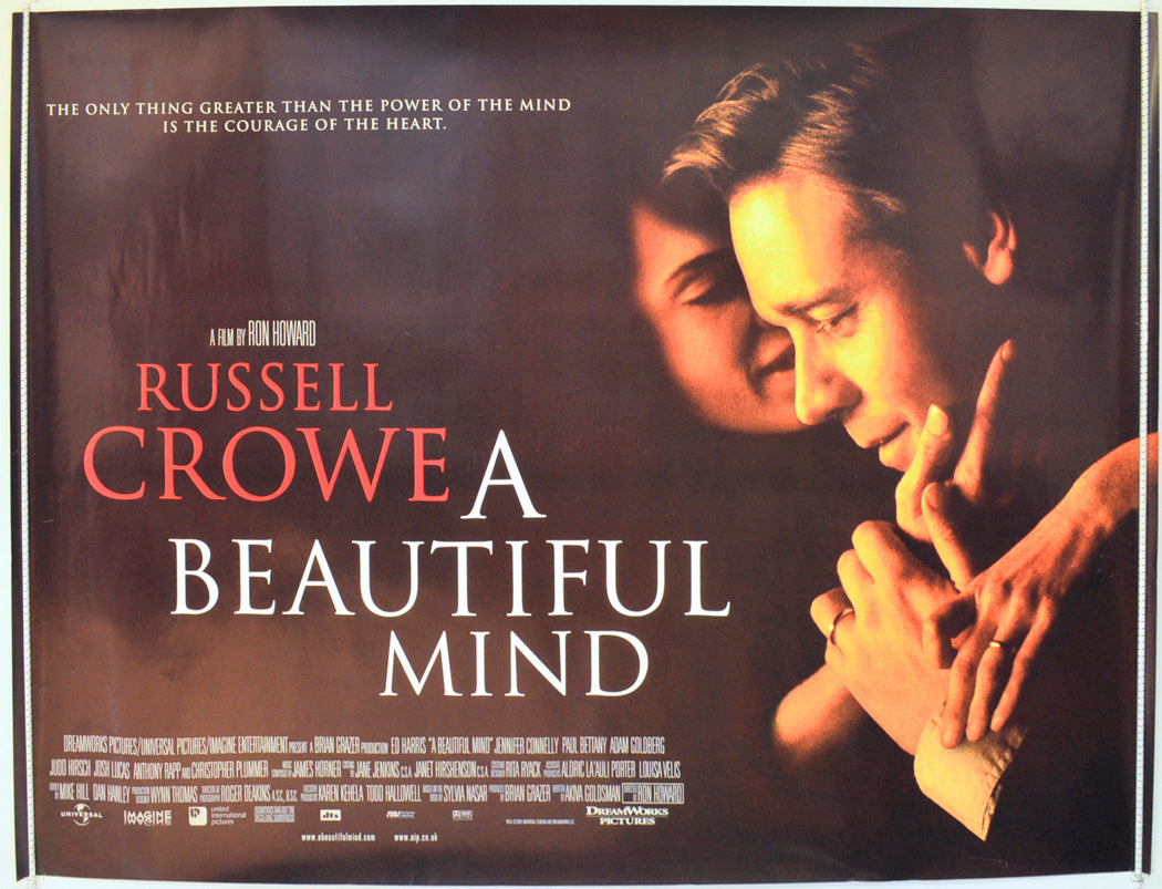 A Beautiful Mind Original Quad Poster - Film Poster - Movie Poster  