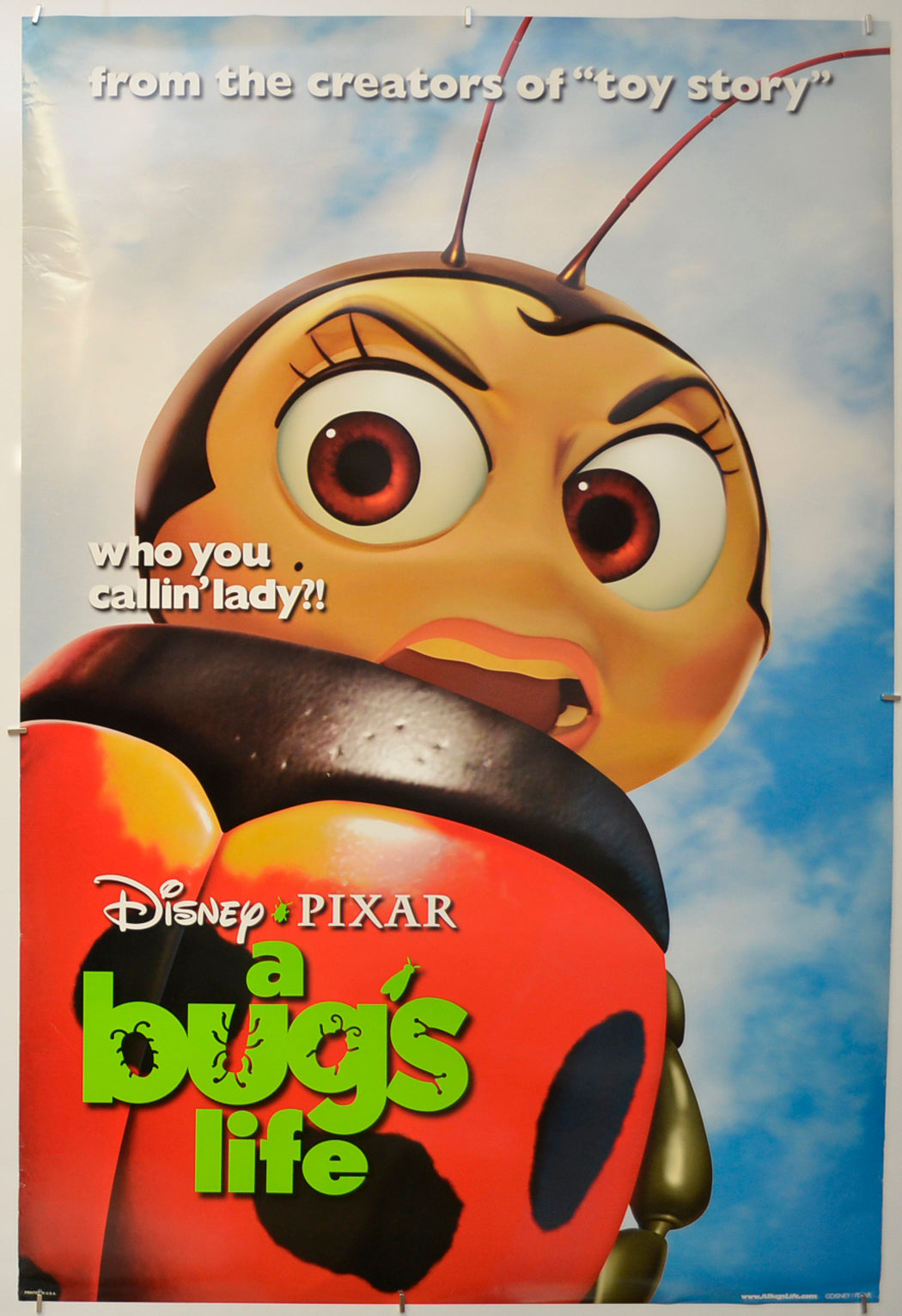 A Bug's Life  (Ladybird Teaser / Advance Version) Original One Sheet Poster - Film Poster - Movie Poster