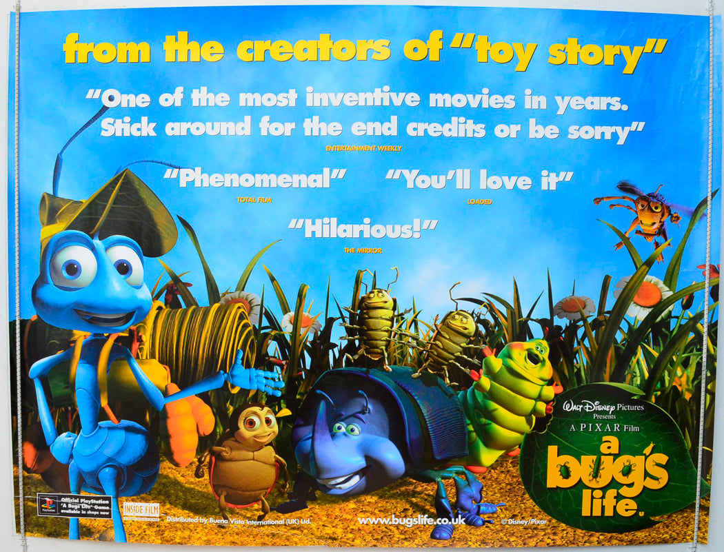 A Bug's Life   (Quotes Version) Original British Quad Poster - Film Poster - Movie Poster