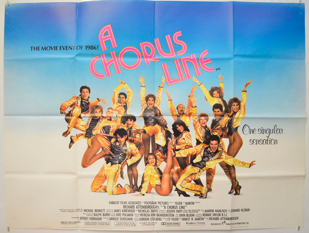 A Chorus Line Original Quad Poster - Film Poster - Movie Poster  