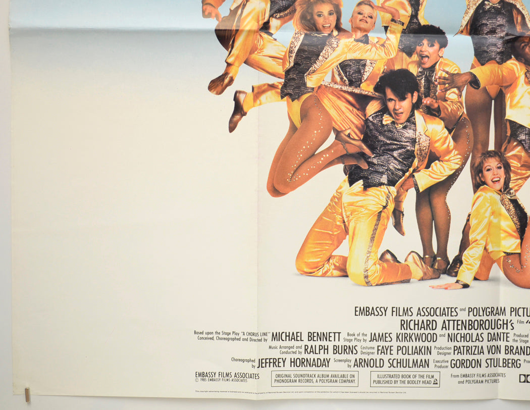 A CHORUS LINE (Bottom Left) Cinema Quad Movie Poster 